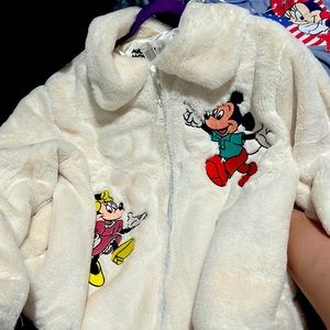 Mickey and Friends Faux Fur Coat NWT L
